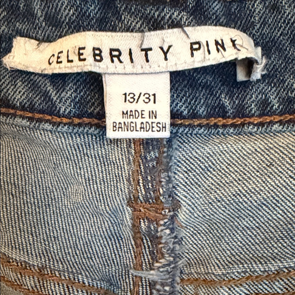 Celebrity Pink Dark Blue High-Rise Denim Shorts - Picture 2 of 6